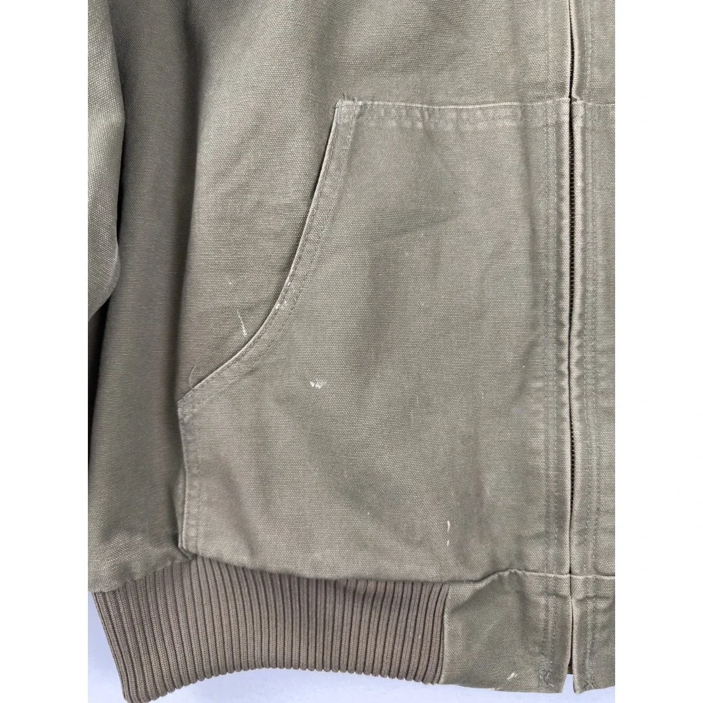 Carhartt J168 LOV Olive Green Thermal Lined Duck Active Jacket Mens XL Regular